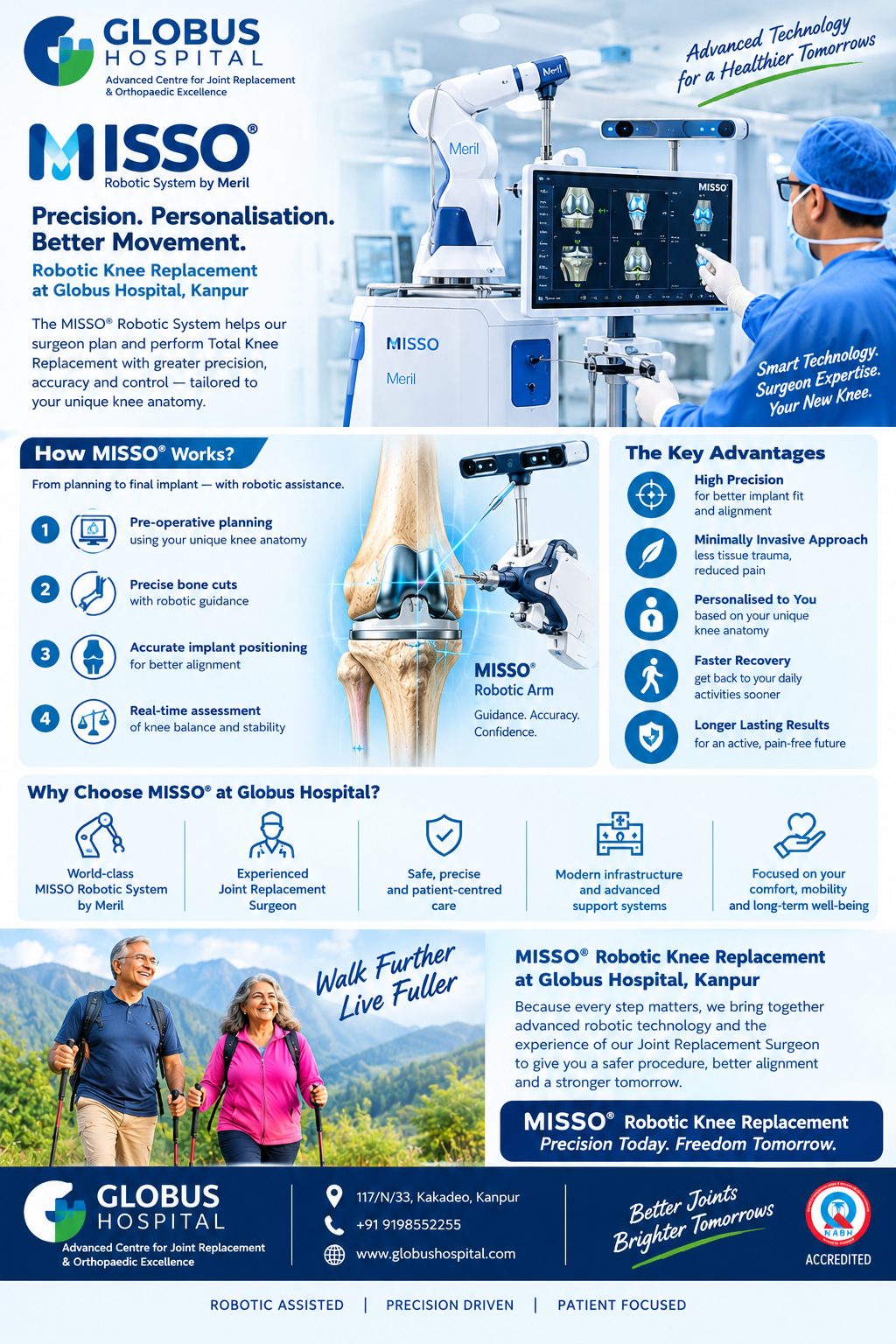MISSO robotic knee replacement at Globus Hospital Kanpur: how MISSO works and key advantages